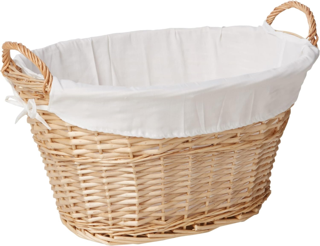 Household Essentials Willow Wicker Laundry Basket